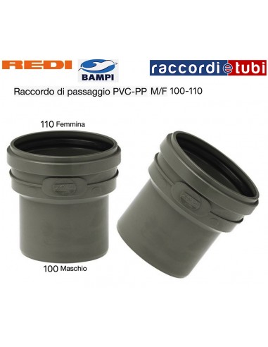 RIDUZIONE A INNESTO PVC MF 100X110