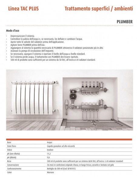 SIGILLANTE TURAFALLE STONES PLUMBER 500ML PER IMPIANTI DI RISCALDAMENTO