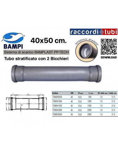 TUBO PP-TECH 2 BICCHIERI 40x50 Cm.
