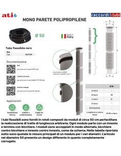 TUBO FUMO CORUGATO PPS D50