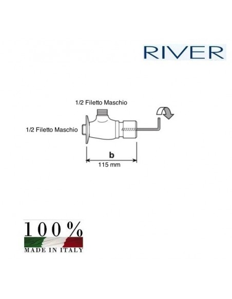 RUBINETTO A PARETE A PULSANTE R 7480/2
