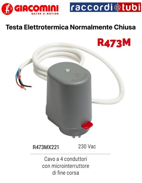 TESTA ELETTROTERMICA GIACOMINI 230V R473MX221