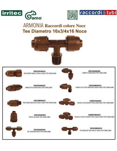TE IRRITEC 16X3/4M.X16 NOCE