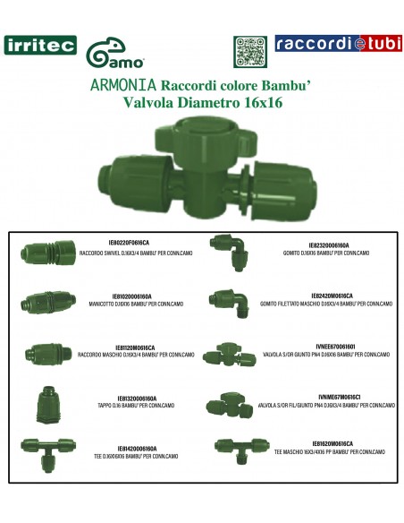 VALVOLA IRRITEC 16X16 BAMBU'