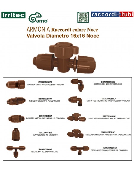 VALVOLA IRRITEC 16X16 NOCE