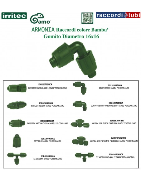 GOMIOTO IRRITEC 16X16 BAMBU'