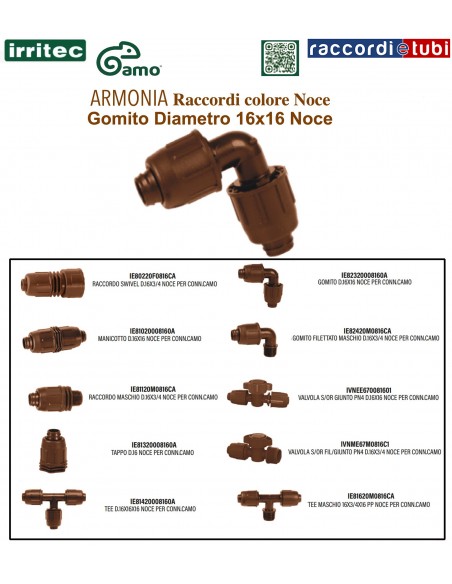 GOMIOTO IRRITEC 16X16 NOCE