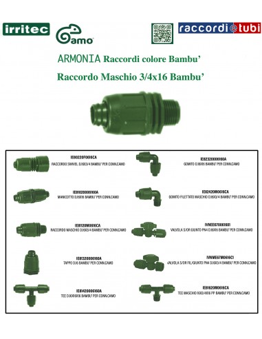 RACCORDO Maschio IRRITEC 3/4X16 BAMBU'