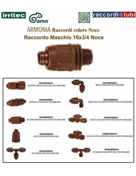 RACCORDO Maschio IRRITEC 3/4X16 NOCE