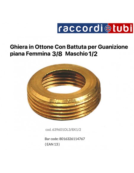 GHIERA OTTONE 3/8x1/2 MASCHIO FEMMINA CON BATTUTA