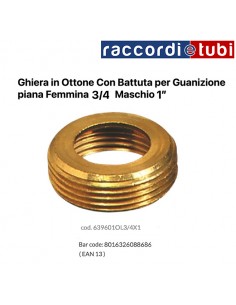 GHIERA OTTONE 3/4x1" MASCHIO FEMMINA CON BATTUTA