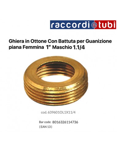 GHIERA OTTONE 1"x3/4 MASCHIO FEMMINA CON BATTUTA