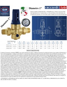 RIDUTTORE DI PRESSIONE OR 1" 1580002