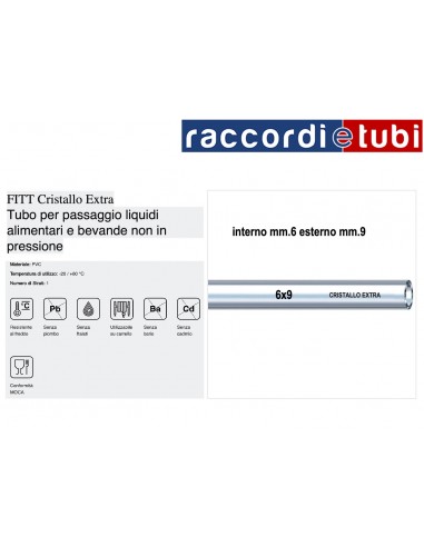 TUBO GOMMA CRISTALLO DIAMETRO 6X9