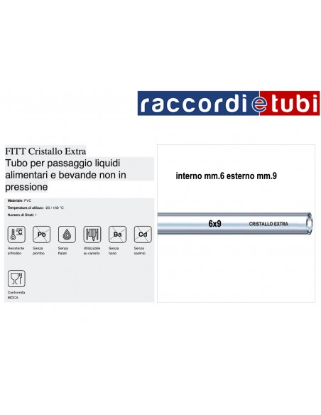 TUBO GOMMA CRISTALLO DIAMETRO 6X9