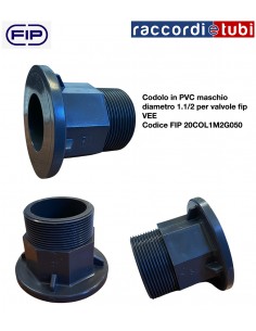 COLLETTO FILETTO MASCHIO 1.1/2 PER VALVOLA FIP DIAMETRO 50