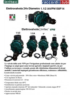 ELETTROVALVOLA IRRITEC DIAMETRO 1.1/2 24v
