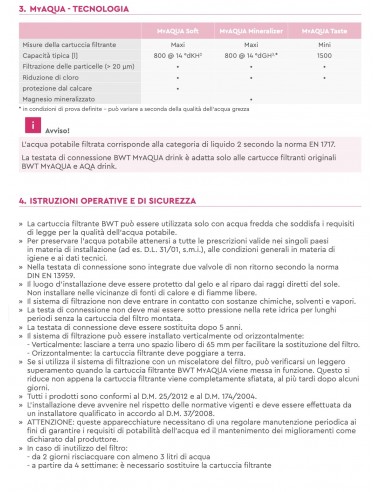 CARTUCCIA BWT MYAQUA PURE 125558001 per AQA...