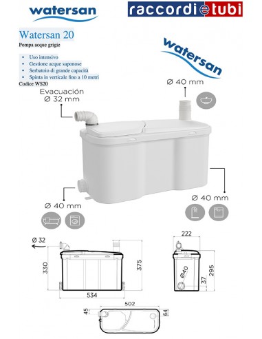 WATERSAN 20 POMPA PE ACQUE GRIGIE