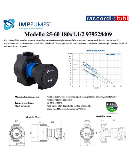 CIRCOLATORE IMP-PUMP 25-60 180X1.1/2