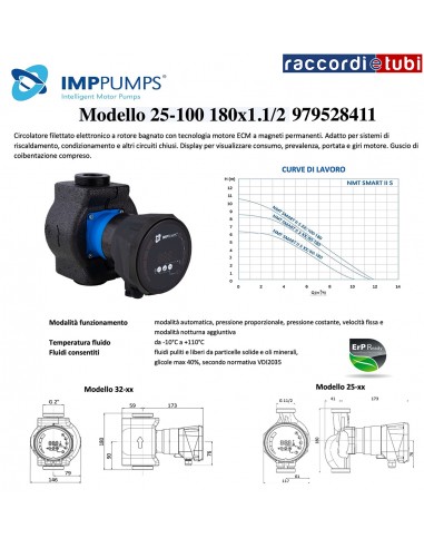 UMWÄLZPUMPE IMP-PUMP 25/100-180 1.1/2