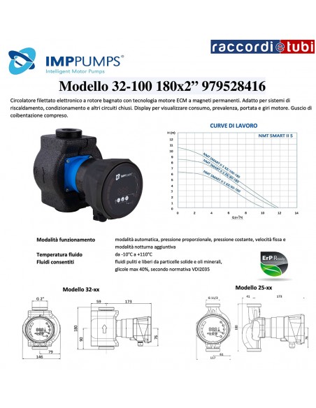 CIRCOLATORE IMP-PUMP 32/100-180 2"