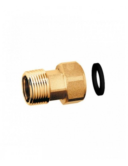Raccordo Di Giunzione 2 Pezzi MF 1"x1.1/4 Ottone Giallo Calotta Mobile