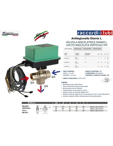ANTILEGIONELLENMISCHER DIAMIX 3/4 FFF DIAMIXPFBL VERGLEICH