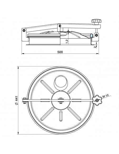 CHIUSINO IN ACCIAIO INOX PER SERBATOI MOD.C330