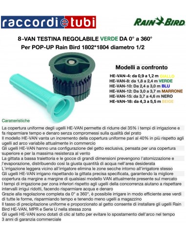 UGELLO FEMMINA 8-VAN 0-360° RAIN BIRD-TORO