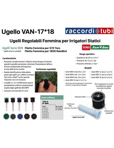 UGELLO FEMMINA 18-VAN 0-360° TORO-RAIN B
