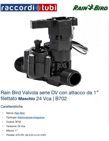 MAGNETVENTIL RAIN BIRD 24v DURCHMESSER 1" MM