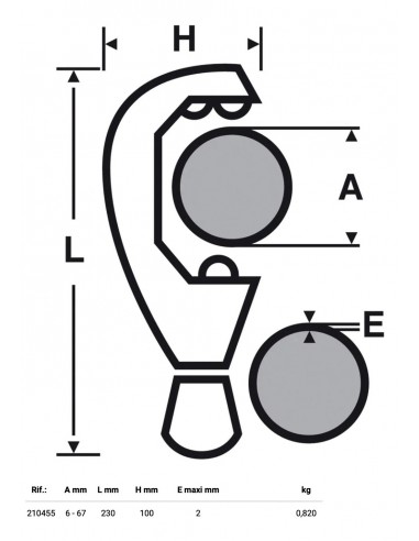 VIRAX ROHRSCHNEIDER FÜR KUPFER von 6 mm bis 67...
