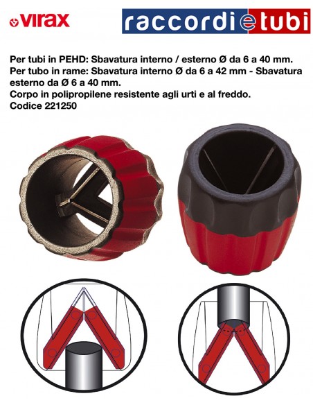 FASERENTFERNER FASSUNG VIRAX von 6 bis 40 mm cod.221250