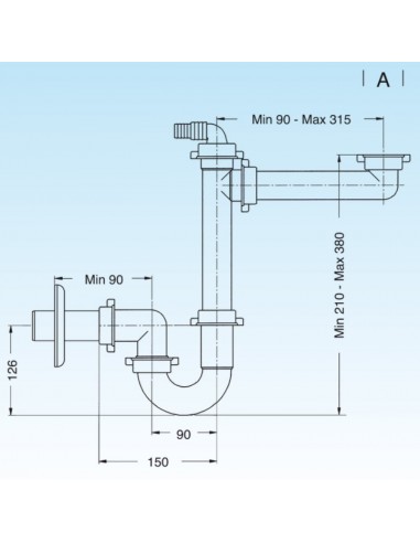 PLATZSPARENDER SIFON LIRA SPAZIO 1 DURCHMESSER...