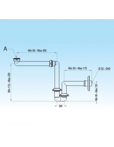 PLATTE SIFON LIRA PLATZSPAREND FÜR WASCHBECKEN...