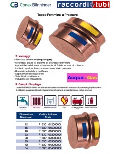 TAPPO RAME A PRESSARE F 42