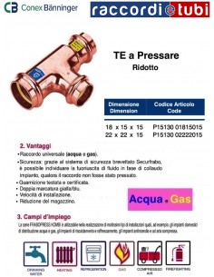 TE RAME A PRESSARE RIDOTTO 22X22X15