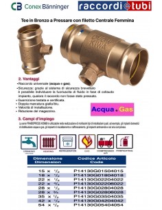TE PRESSFITTUNG AUS BRONZE 35-1/2-35