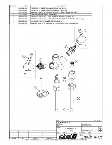 MISCELATORE MONOFORO A DISCO CERAMICO IDRAL...