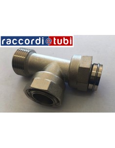 T-STÜCK MIT MUTTER 1" WEIBLICH WEIBLICH MÄNNLICH AUS MESSING