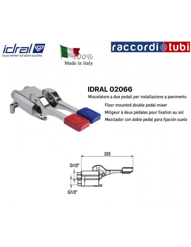RUBINETTO A DOPPIO PEDALE IDRAL 02066