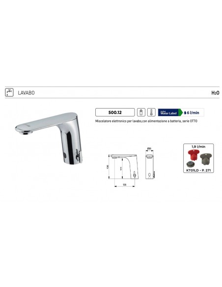 MISCELATORE ELETTRONICO IDRAL 500.12 SERIE OTTO A BATTERIA