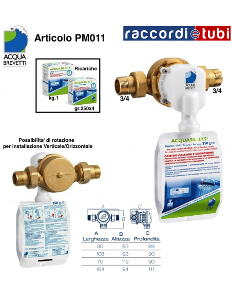 FLÜSSIG-POLYPHOSPHAT-DOSIERER MINIDUE PM011 ACQUA BREVETTI 3/4