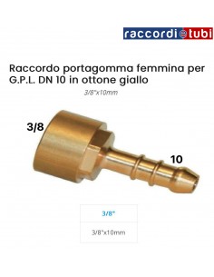 PORTAGOMMA OTTONE DIRITTO F.3/8 GPL