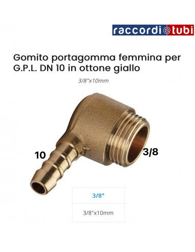 PORTAGOMMA OTTONE CURVO M.3/8 GPL