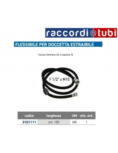 FLESSIBILE IN PVC PER DOCCETTA LAVELLO ESTRAIBILE 125cm