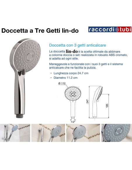 DOCCETTA LIN-DO 3 GETTI IN ABS CROMATA