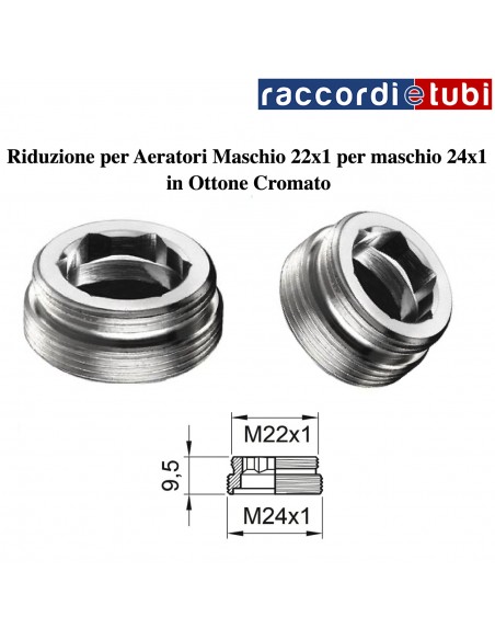 REDUKTION für BELÜFTER M22x1-M24x1