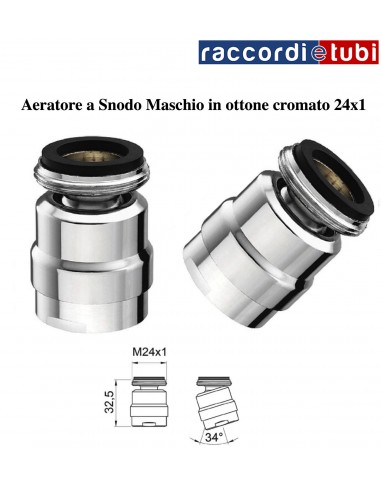 AERATORE A SNODO CROMATO FIL.M.D.24mm